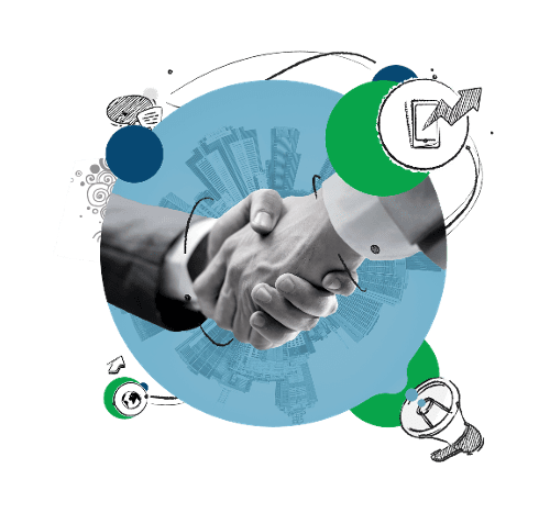 Digital Marketing Partnership Illustration