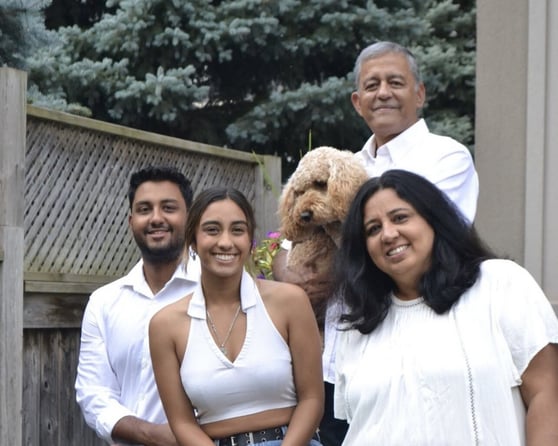Mahesh Swami with his family